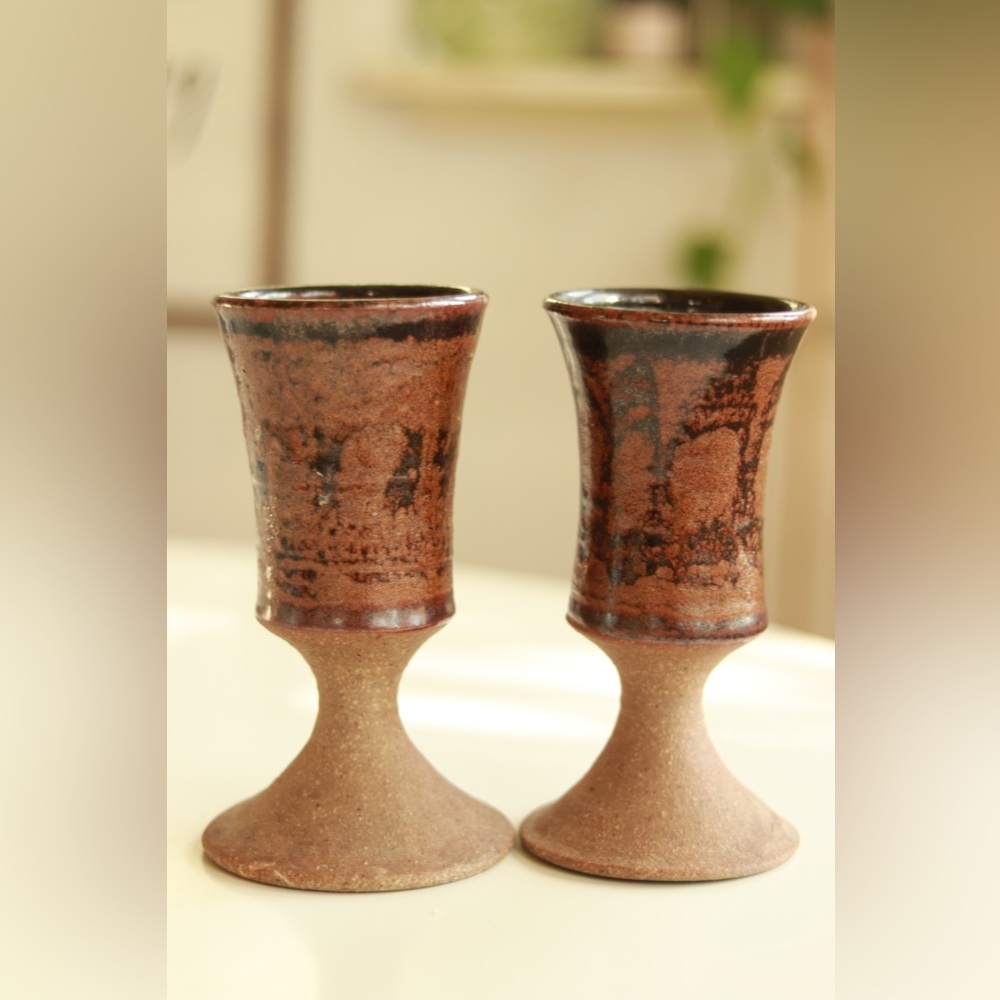 Handmade Ceramic Goblet Set